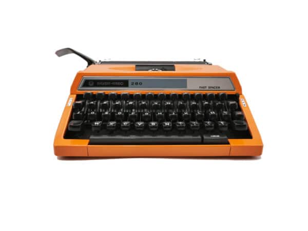 Machine à écrire Silver Reed 280 Fast Spacer orange