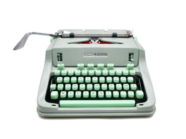Machine à écrire Vintage Hermes 3000 révisée ruban neuf 1967