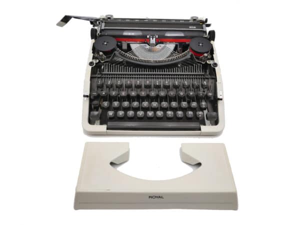 Machine à écrire Royal 202 blanche révisée ruban neuf