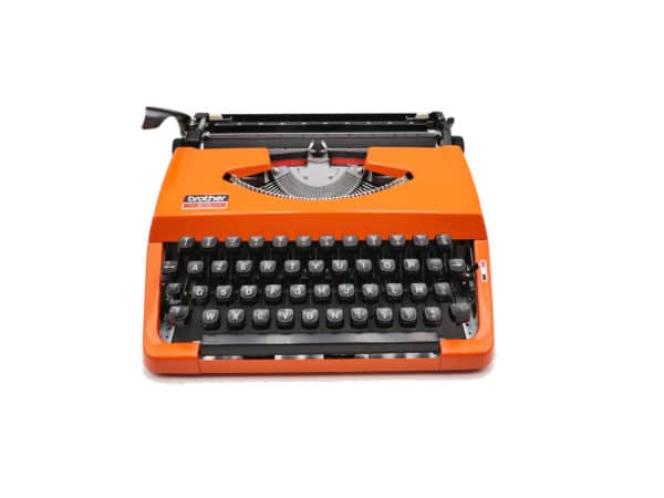 Machine à écrire Brother 210 orange révisée ruban neuf