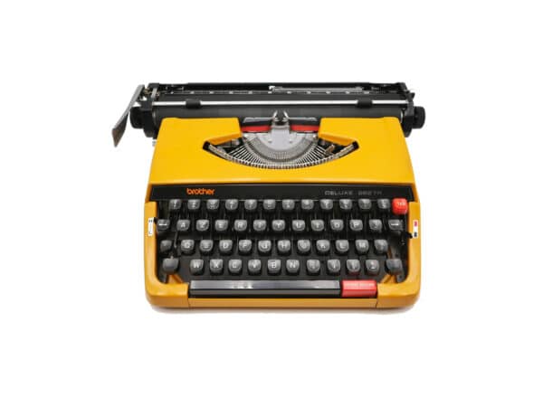 Machine à écrire Brother Deluxe 262 TR Curry (orange) révisée ruban neuf