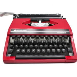 Machine à écrire Silver Reed Silverette 2 rouge carmin révisée ruban neuf
