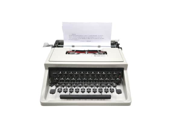 Machine à écrire Mercedes grise révisée ruban neuf