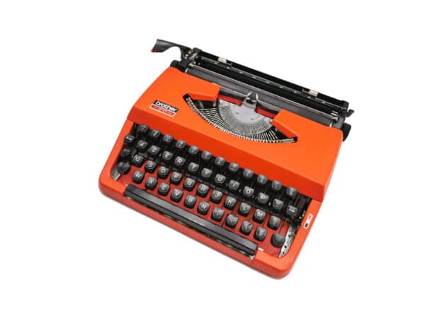 machine à écrire Brother 210 rouge orange révisée ruban neuf