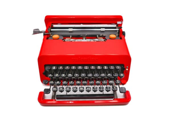 Machine à écrire Olivetti Valentine rouge vintage révisée ruban neuf