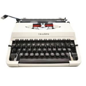 Machine à écrire Triumph Teeey blanche révisée ruban neuf