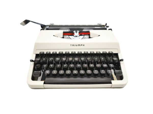 Machine à écrire Triumph Teeey blanche révisée ruban neuf