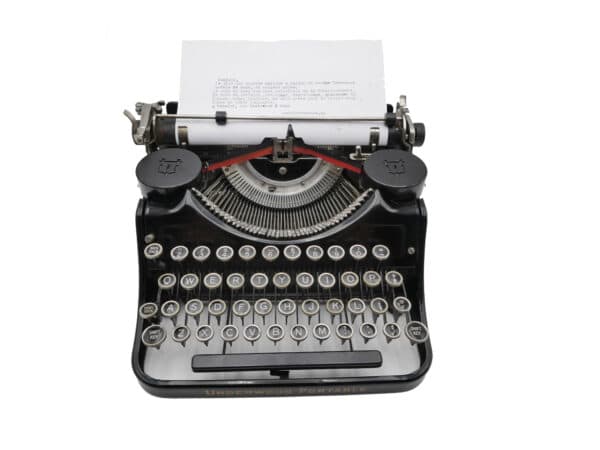 Machine a ecrire Underwood 4 Bank Portable Standard révisée ruban neuf années 30