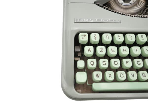 Machine à écrire Hermes Baby Rocket Verte Tilleul révisée ruban neuf