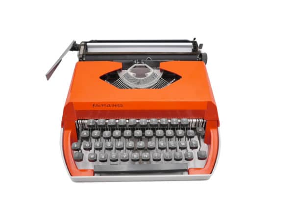 Machine à écrire Primavera Orange et gris révisée ruban neuf