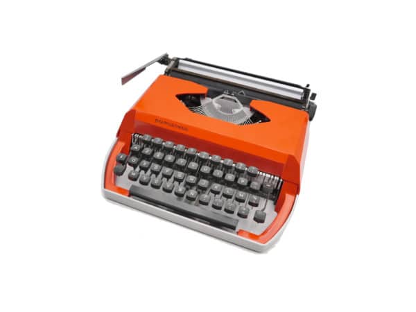 Machine à écrire Primavera Orange et gris révisée ruban neuf