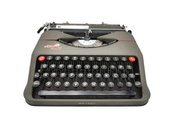 Machine à écrire Empire Aristocrat grise révisée ruban neuf