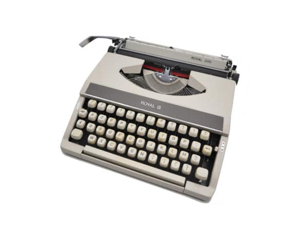 Machine à écrire Royal 200 Beige Sable révisée ruban neuf