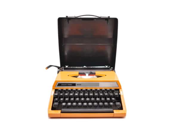 Machine à écrire Silver Reed 200 Orange révisée ruban neuf