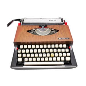 Machine à écrire Royal 240 noir et bois révisée ruban neuf