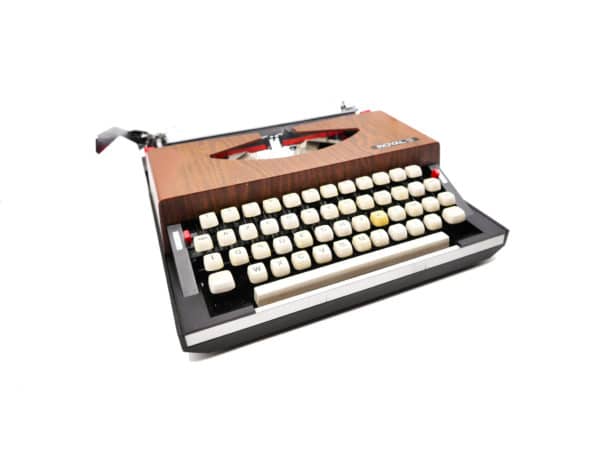 Machine à écrire Royal 240 noir et bois révisée ruban neuf
