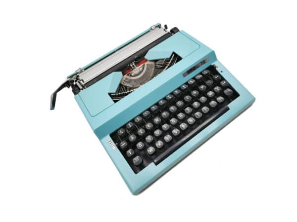 Machine à écrire BMO 30 Bleue révisée ruban neuf
