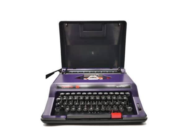 Machine à écrire Olympia Splendid cassis (pourpre) révisée ruban neuf