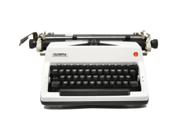 Machine à écrire Olympia Blanche SM 9 révisée ruban neuf