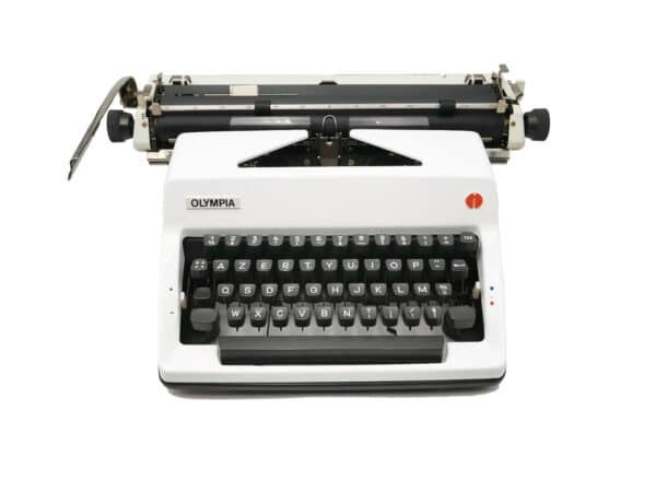 Machine à écrire Olympia Blanche SM 9 révisée ruban neuf