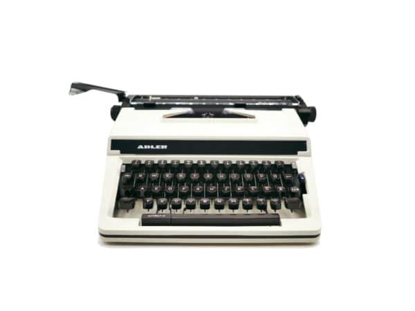 Machine à écrire Adler Gabrielle Blanche vintage révisée ruban neuf