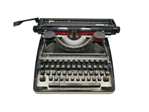 Machine à écrire Adler Gabrielle Blanche vintage révisée ruban neuf