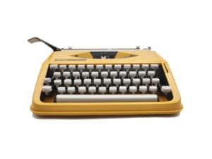Machine à écrire Olivetti Lettera 82 curry révisée ruban neuf