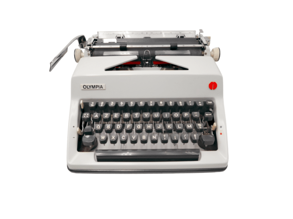 machine à écrire Olympia SM9 1976 Blanche et grise révisée ruban neuf