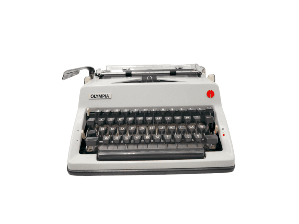 machine à écrire Olympia SM9 1976 Blanche et grise révisée ruban neuf