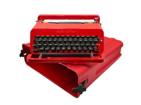 Machine à écrire Olivetti Valentine Rouge révisée ruban neuf