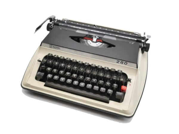 Machine à écrire Royal 200 Beige et Noire révisée ruban neuf