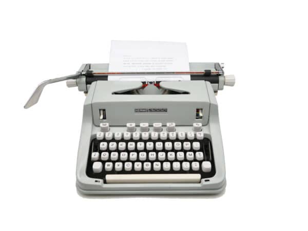 Machine à écrire Hermes 3000 révisée ruban neuf 1970