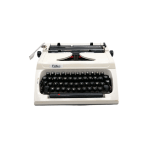 Machine à écrire Erika 158 blanche Vintage révisée ruban neuf