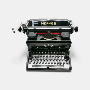 Machine à écrire Hermes 5 noire révisée 1939 #collection